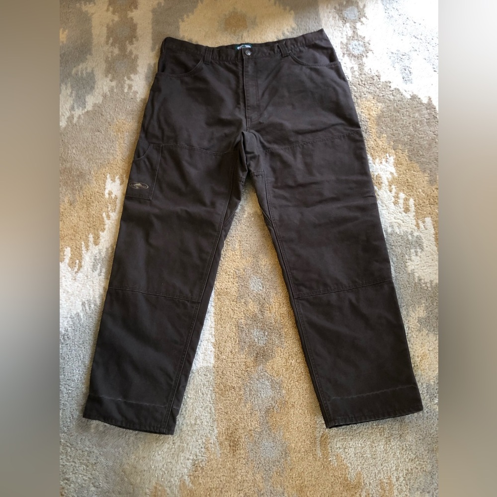 Arborwear Flannel Lined Canvas Work Pants Brown Size 42x32 EUC!